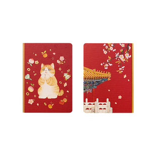 宫廷宝贝故宫文创宫猫送福笔记本印章手账本送同学生日开学毕业礼