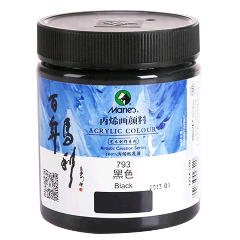 马利牌丙烯颜料大瓶白色金色墙绘专用防水防晒不掉色丙烯画染料涂色画画墙画手绘彩绘涂鸦儿童diy炳稀肌理画