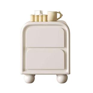 奶油风床头柜简约现代小户型家用卧室小柜子斗柜床边柜小型收纳柜