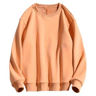 ulzzang金丝绒卫衣加绒男女ins潮橙色cec超火百搭宽松BF保暖外套