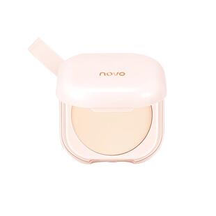 novo羽缎奢养定妆蜜粉饼持久控油哑光防水大白饼干湿两用平价散粉