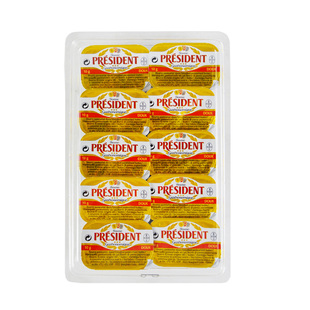 总统黄油粒10g*30粒法国进口淡味发酵黄油家用牛排面包安佳黄油粒