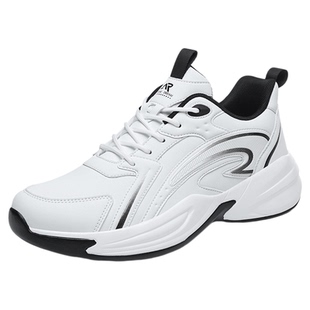 防水皮面男鞋2025秋冬款百搭休闲运动鞋青少年防滑厚底运动鞋跑鞋