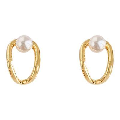 金色珍珠款耳夹无耳洞轻奢