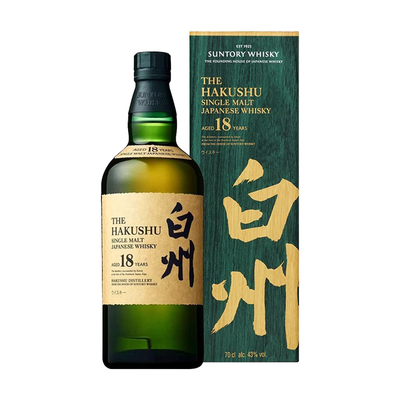 【自营】三得利白州18年单一麦芽威士忌700ml日本进口洋酒带盒