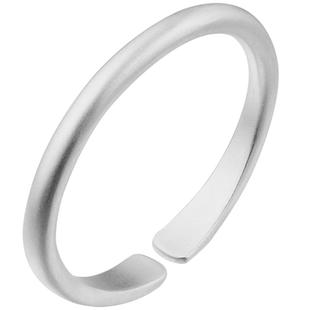 九乐足银999纯银古法银手镯女年轻款开口磨砂足银如意镯送女友礼