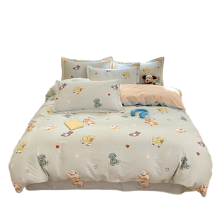 A类100%全棉磨毛加厚被套单件纯棉被罩150x200x230x230单双人加大