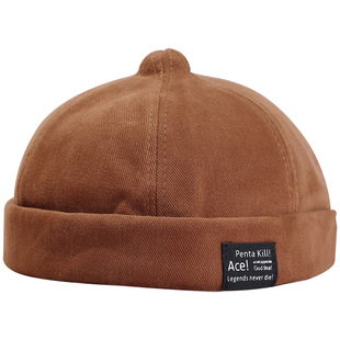 可爱小揪揪瓜皮帽女日系街头百搭潮酷地痞帽子秋冬嘻哈雅痞地主帽