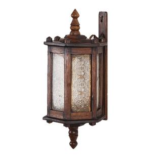 泰国实木复古壁灯工业风装饰灯新中式床头灯客厅卧室楼梯过道墙灯