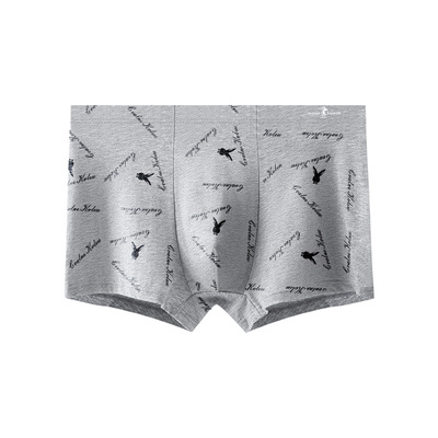 PLOVER正品4条装男士纯棉内裤肥佬加大码四角裤中腰抗菌舒适男