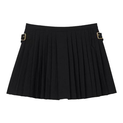 SANDRO Outlets2024春秋款女装法式时尚气质优雅黑色裙裤短裤