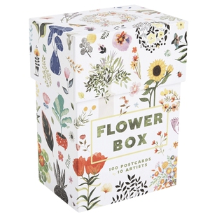 花盒:10位艺术家的100张明信片 英文原版 Flower Box  植物手绘 创意产品 英文版 进口英语书籍