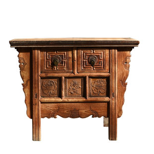 实木香案玄关柜老家具五斗柜实木条案装饰明清古典老榆木储物柜子