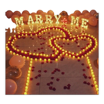 求婚室内场景布置情人节520表告白情调浪漫生日电子蜡烛道具装饰