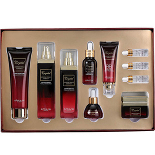 卡芙兰护肤品套装正品红参蜗牛原液补水保湿滋润十件套礼盒化妆品
