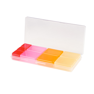 日本进口随身小药盒便携式药物分装收纳盒彩色多格分类口服配药盒