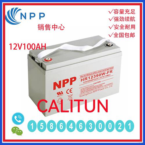 NPP蓄电池HR12390WFR12V100AH医疗设备高功率电梯ETC