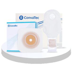 convatec康维德1+1套装二件式造口袋底盘无需剪裁平/凸面(新)