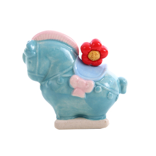 马年吉祥物公仔盲盒马上有钱花摆件陶瓷小马新年礼物创意礼品装饰