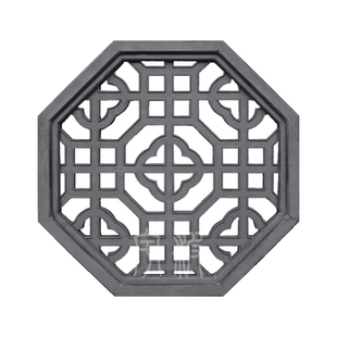 八角形福字镂空窗花中式围墙别墅仿古砖浮雕隔断梅兰竹菊装饰挂件