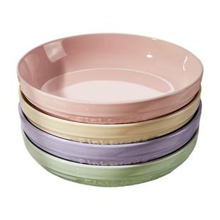 多巴胺深盘陶瓷盘子菜盘家用2026新款精致漂亮碗碟餐具好看的餐盘