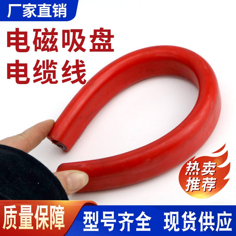 行车起重机电磁吸盘专用两芯电缆线2*10/2*16/2*25平方带钢丝铜线