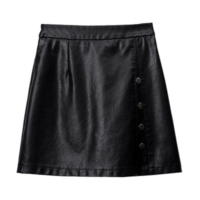 PU皮裙半身裙女秋冬2025新款爆款显瘦包臀裙a字裙时尚棕色短裙子