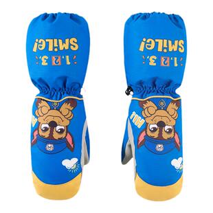 汪汪队儿童滑雪手套冬季保暖加厚手套男童女童全掌防滑防水连指