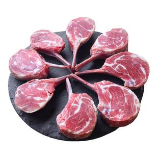 内蒙古新鲜羊排清真法式羊排四骨羊排烧烤去脂瘦羊排儿童套餐包邮