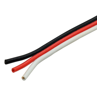 排线彩色灯带三并线特柔软连接线26/22AWG3P端子镀锡铜延长电子线