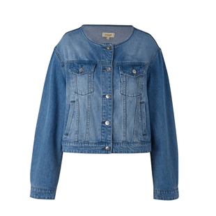 【Eland奥莱】衣恋圆领牛仔外套短款美式复古上衣春季款