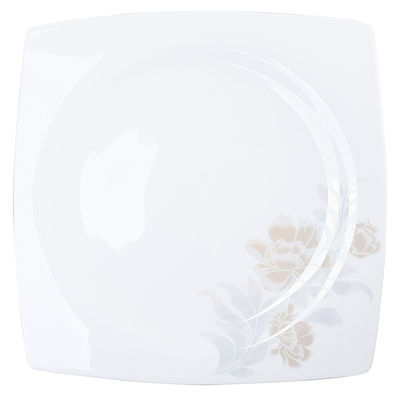 骨瓷单个欧式四方形汤盘