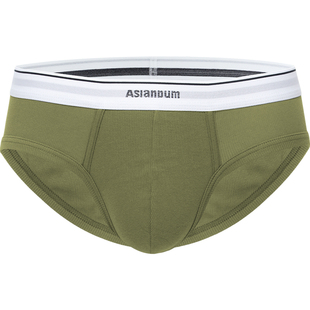 Asianbum男三角内裤低腰纯棉简约舒适透气通勤经典性感男三角裤
