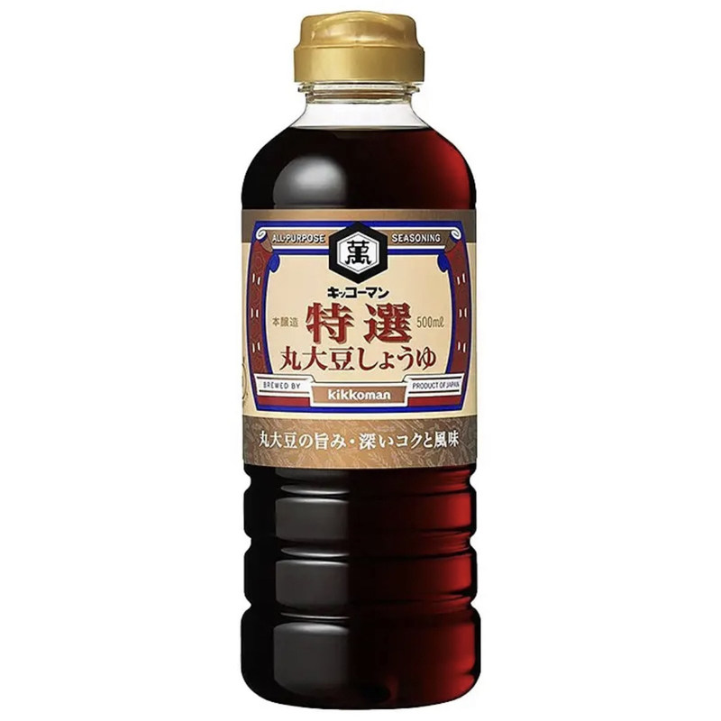 日本原装进口万字生榨酱油450ml