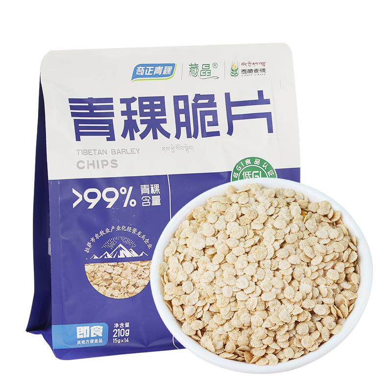 奇正青稞脆片非燕麦片即食低脂低GI慢升糖西藏特产代餐休闲零食