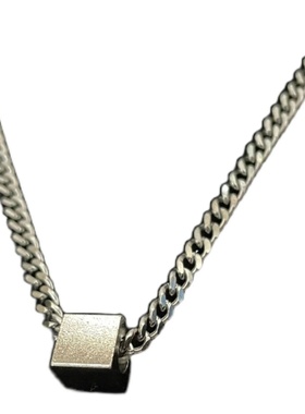 SIZEE细古巴项链男潮钛钢吊坠