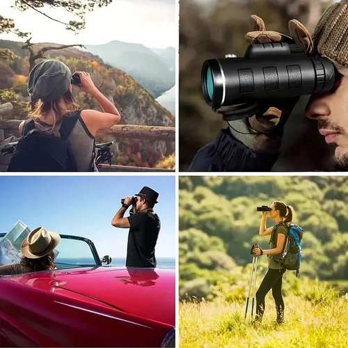 厂家批发高倍高清单筒指南针专业望眼镜户外10X40望远镜拍照夜视