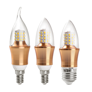 十田照明led灯泡e14 e27螺口 家用节能尖泡 拉尾三色变光螺旋光源