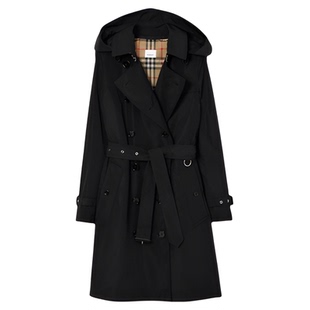【礼物】BURBERRY女装可拆连帽塔夫绸Trench风衣80335201