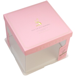 半透明生日蛋糕盒双层加高芭比6寸8寸10寸12寸烘焙包装盒子食品级