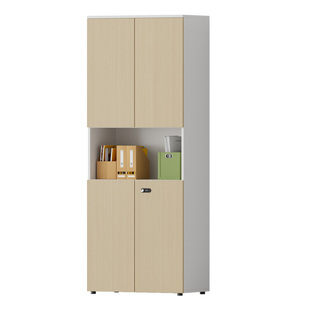 文件柜木质简约现代档案柜资料柜储物柜书柜玻璃带锁办公室柜子