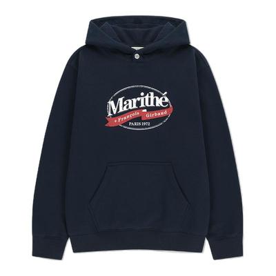 MARITHE复古印戳连帽卫衣