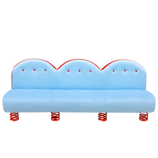 PAPAHUG 客厅布艺沙发跳跳糖三人位客厅沙发双人沙发家具休闲沙发