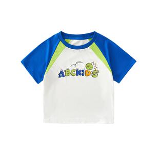 abckids童装男童夏季短袖上衣儿童2026新款速干T恤男宝宝凉感透气
