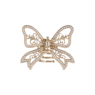 法式贵族风蝴蝶结抓夹 仙女高级感小号后脑勺半扎发盘头发卡饰品