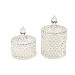 不腻少女心韩国菠萝纹方糖玻璃罐子首饰收纳家居复工摆件储物北欧