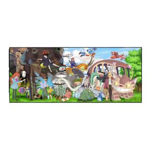 宫崎骏卡通动漫风景装饰画儿童房卧室床头客厅挂画唯美小清新壁画