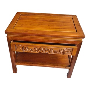 全实木中式带抽屉沙发边几角几整装榫卯鱼缸架奇石方桌客厅小茶几