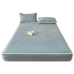 A类宝宝绒夹棉床笠冬款加厚床罩150x190冬季牛奶绒保暖床垫套防滑