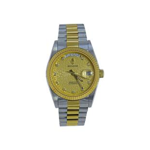 瑞士山度士老库存新表全自动机械腕表商务时尚亚克力表镜全钢表带